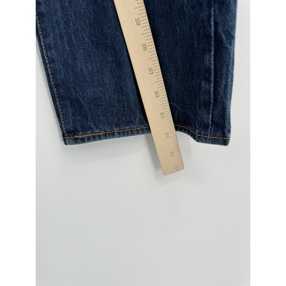 Levis 501 Jeans Mens 36x34* Blue Straight Leg Button Fly Dark Wash Denim Pants - Picture 9 of 11